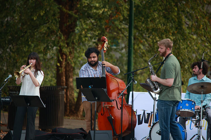 IU Jacobs School of Music student plays the violin
